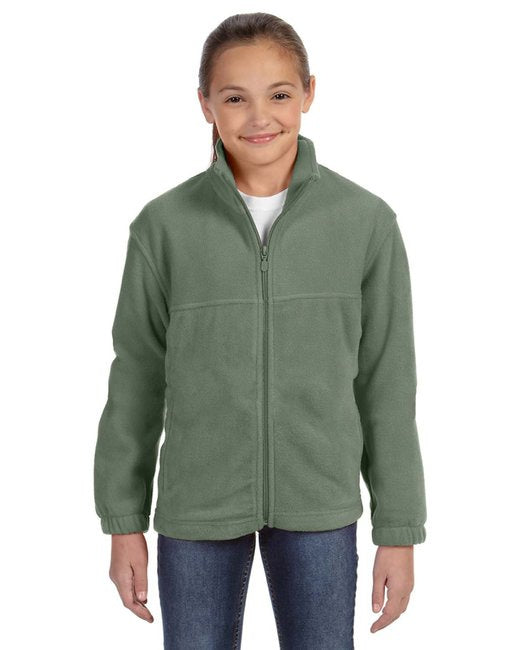 Youth 8 oz Full-Zip Fleece - SAFETY YELLOW - S(D0102H76TY2)