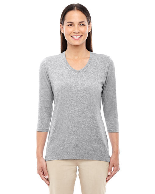 Ladies Perfect FitBracelet-Length V-Neck Top - WHITE - XS(D0102H76W32)