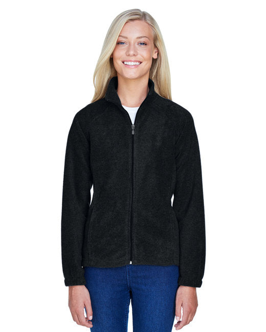 Ladies 8 oz Full-Zip Fleece - BLAcK - XS(D0102H76WgT)