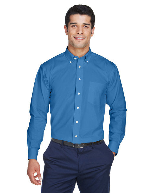 Mens crown Woven collectionSolid Oxford - LIgHT BLUE - S(D0102H76WRX)