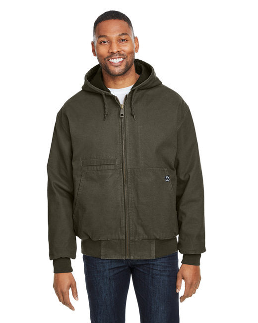 Mens Laramie canvas Hooded Jacket - BLAcK - S(D0102H781FP)
