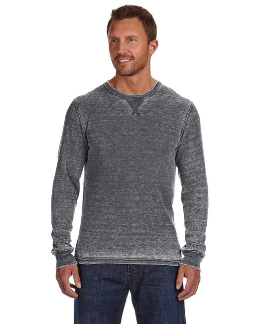Mens Vintage Zen Thermal Long-Sleeve T-Shirt - cEMENT - S(D0102H78332)