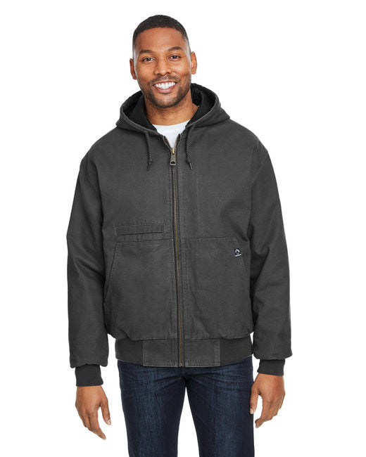 Mens Laramie canvas Hooded Jacket - BLAcK - S(D0102H786HP)
