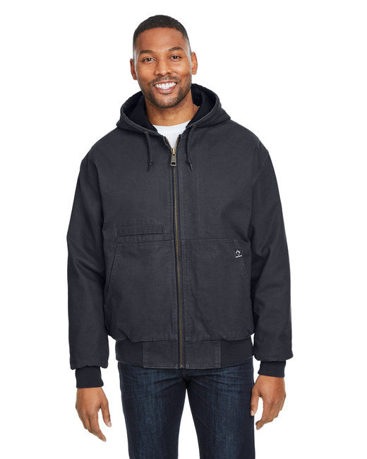 Mens Laramie canvas Hooded Jacket - BLAcK - S(D0102H786XT)