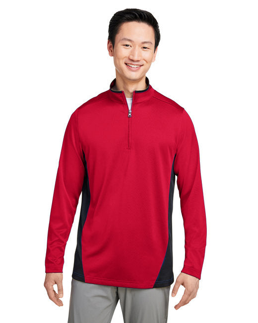 Mens Flash Snag Protection Plus IL colorblock Quarter-Zip - BLAcK SUNRY YLW - S(D0102H789NT)
