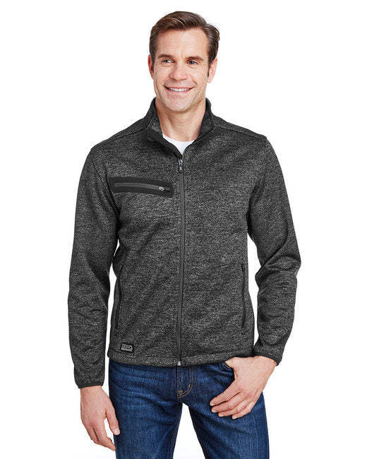 Atlas Bonded Mlange Sweater Fleece Jacket - cHARcOAL - S(D0102H78B6T)