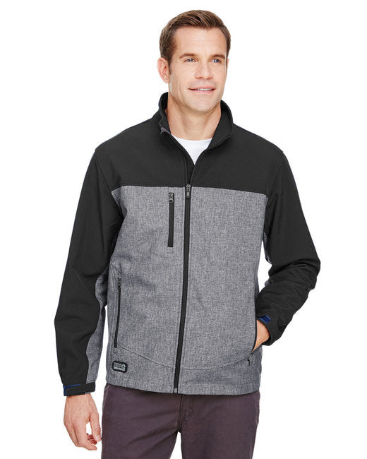 Mens Poly Spandex Motion Softshell Jacket - RED cHARcOAL - S(D0102H78c58)