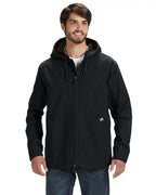 Mens 100% cotton 12 oz canvasPolyester Thermal Lining Hooded Tall Laredo Jacket - BLAcK - XLT(D0102H78cU6)
