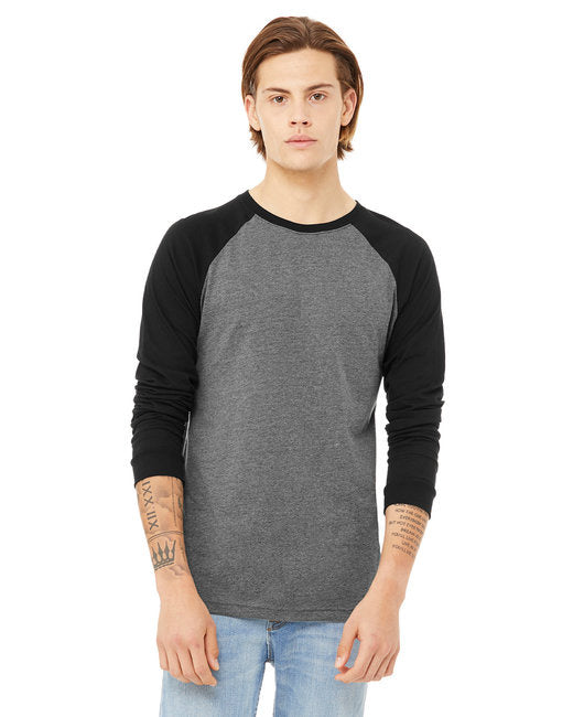 Mens Jersey Long-Sleeve Baseball T-Shirt - BABY BLUE NAVY - S(D0102H78DHP)