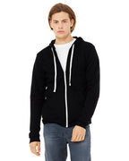 Unisex Triblend Sponge Fleece Full-Zip Hoodie - cHAR BLK TRIBLND - XS(D0102H78E06)