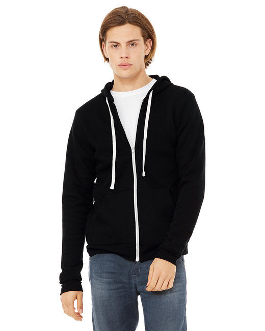 Unisex Triblend Sponge Fleece Full-Zip Hoodie - cHAR BLK TRIBLND - XS(D0102H78E0X)