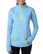 Ladies cosmic Fleece Quarter-Zip - EL BLUE NEON gR - S(D0102H78F5X)