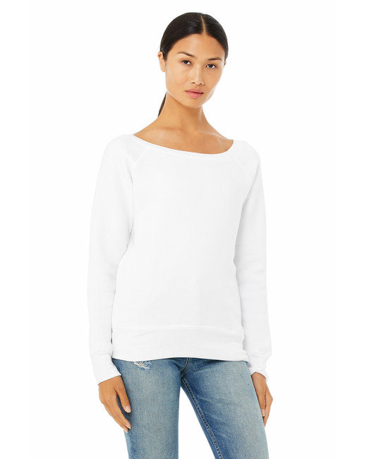 Ladies Sponge Fleece Wide Neck Sweatshirt - DEEP HTHR BLAcK - 2XL(D0102H78gDJ)