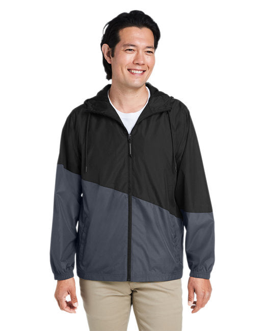 Unisex Techno Lite colorblock Windbreaker - TRU ROYAL cRBN - 5XL(D0102H78HQJ)