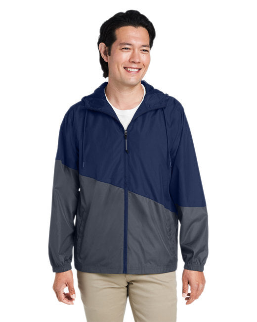 Unisex Techno Lite colorblock Windbreaker - TRU ROYAL cRBN - 5XL(D0102H78HST)