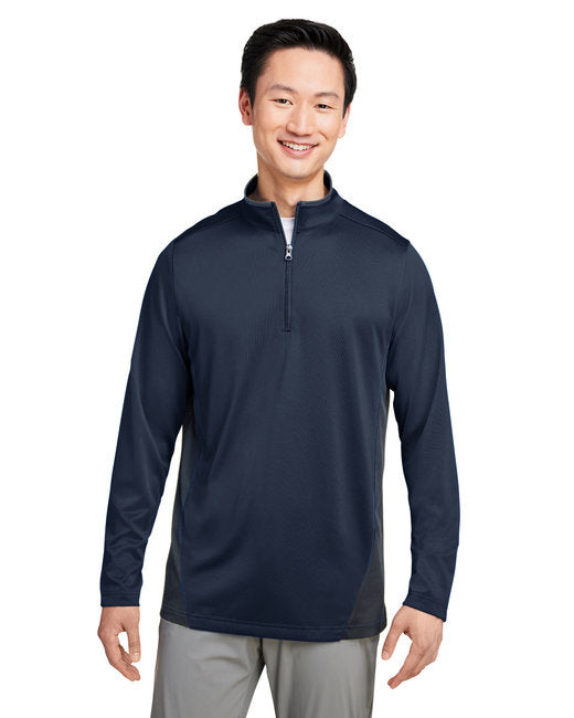Mens Flash Snag Protection Plus IL colorblock Quarter-Zip - BLAcK SUNRY YLW - S(D0102H78I5J)