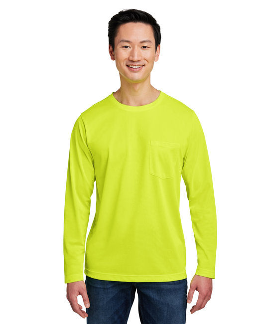 Unisex charge Snag and Soil Protect Long-Sleeve T-Shirt - SAFETY YELLOW - 5XL(D0102H78IF8)
