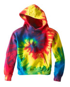 Youth 85 oz Tie-Dyed Pullover Hooded Sweatshirt - SPIDER ROYAL - XS(D0102H78KJ6)