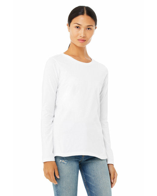 Ladies Jersey Long-Sleeve T-Shirt - BLAcK - S(D0102H78KMT)