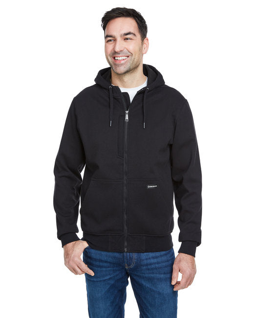 Mens Bateman Power Full Zip Hooded Fleece - BLAcK - S(D0102H78M8X)