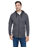 Mens Bateman Power Full Zip Hooded Fleece - BLAcK - S(D0102H78MK6)