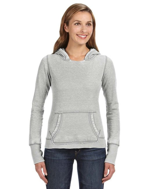 Ladies Zen Pullover Fleece Hooded Sweatshirt - cEMENT - XS(D0102H78T9T)