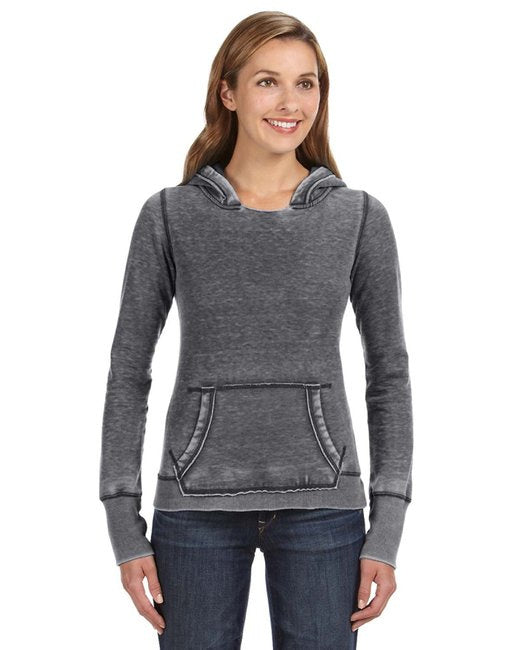 Ladies Zen Pullover Fleece Hooded Sweatshirt - cEMENT - XS(D0102H78TgJ)