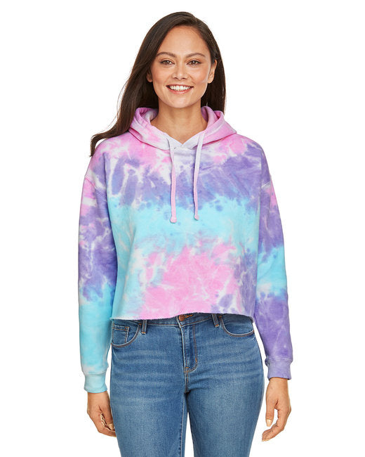 Ladies cropped Hooded Sweatshirt - LAgOON - S(D0102H78YJ2)