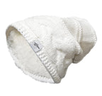 Fear0 NJ Warmest Fleece Insulated Lining Knit cable Slouch Baggy Beanie Hat Women(D0102H79V86)