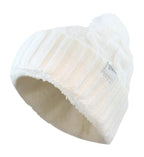 Fear0 NJ Warmest Plush Insulated Lining Knit cable cuff Fold Beanie Hat Women(D0102H79V8X)