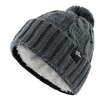 Fear0 NJ Warmest Plush Insulated Lining Knit cable cuff Fold Beanie Hat Women(D0102H79VZ8)