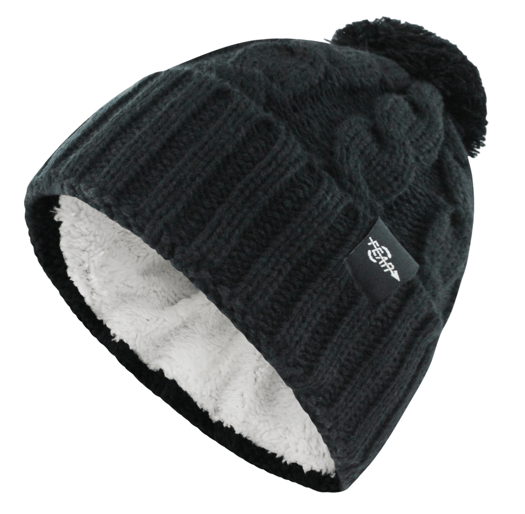 Fear0 NJ Warmest Plush Insulated Lining Knit cable cuff Fold Beanie Hat Women(D0102H79VZJ)