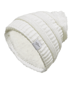 Fear0 NJ Warmest Plush Insulated Lining Knit cable Pom-Pom Beanie Hat Women(D0102H79VZP)