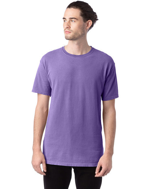 Mens garment-Dyed T-Shirt - BLAcK - S(D0102H7DA12)