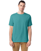 Mens garment-Dyed T-Shirt - BLAcK - S(D0102H7DA2J)