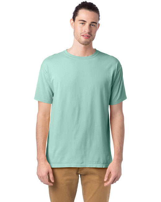 Mens garment-Dyed T-Shirt - BLAcK - S(D0102H7DAFJ)