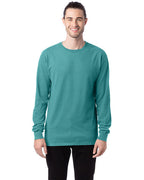 Unisex garment-Dyed Long-Sleeve T-Shirt - BLAcK - S(D0102H7DEI6)
