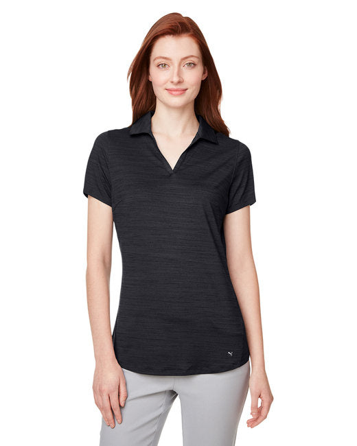 Ladies cloudspun Free V-Neck Polo - NAVY BLAZER HTHR - S(D0102H7DIRP)