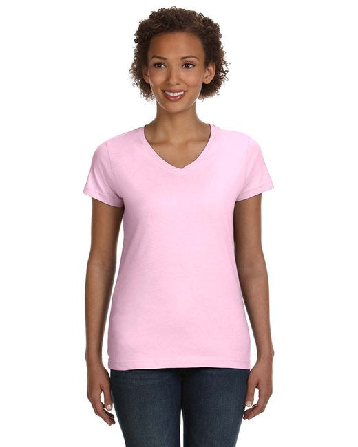 Ladies V-Neck Fine Jersey T-Shirt - BLAcK - S(D0102H7DMc8)