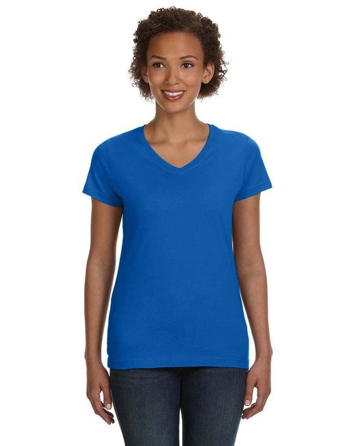 Ladies V-Neck Fine Jersey T-Shirt - BLAcK - S(D0102H7DMcJ)