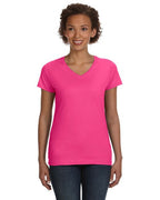 Ladies V-Neck Fine Jersey T-Shirt - BLAcK - S(D0102H7DMJ8)