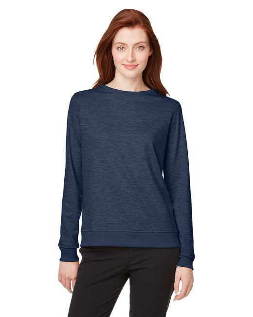 Ladies cloudspun crewneck Sweatshirt - NAVY BLAZER HTHR - S(D0102H7DSRJ)