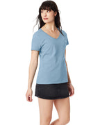 Ladies Perfect-T V-Neck T-Shirt - MAROON - 3XL(D0102H7DU96)