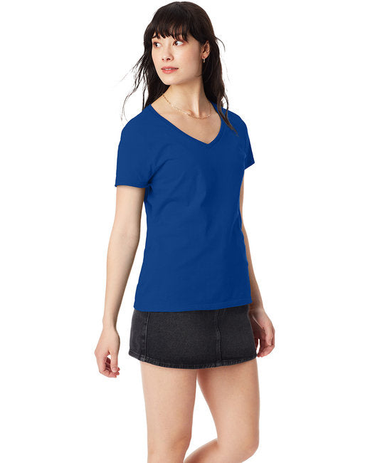Ladies Perfect-T V-Neck T-Shirt - MAROON - 3XL(D0102H7DUIJ)