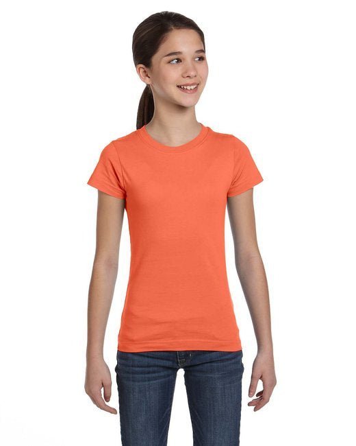 girls Fine Jersey T-Shirt - AQUA - XS(D0102H7DY0X)