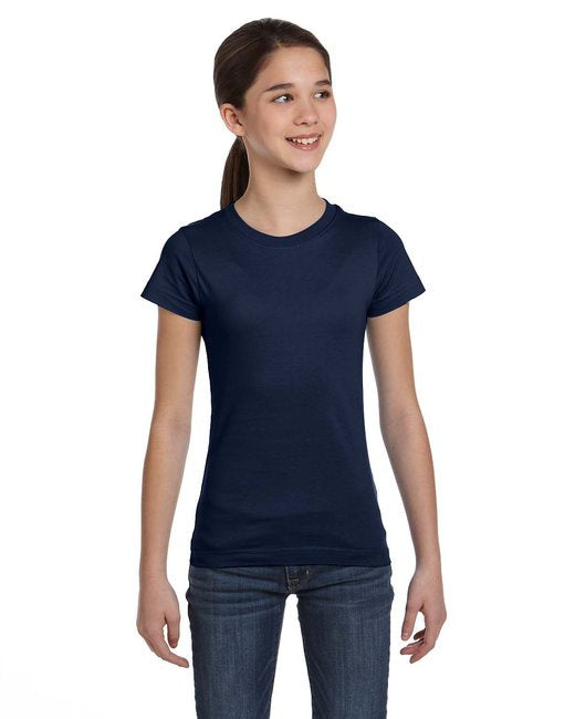 girls Fine Jersey T-Shirt - AQUA - XS(D0102H7DY9T)