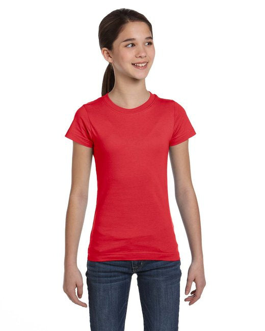 girls Fine Jersey T-Shirt - AQUA - XS(D0102H7DY9X)