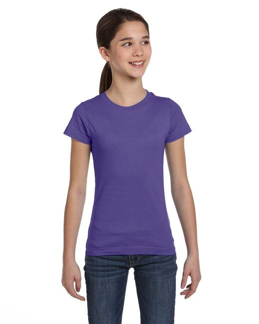 girls Fine Jersey T-Shirt - AQUA - XS(D0102H7DYIJ)