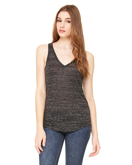Ladies Flowy V-Neck Tank - cORAL - S(D0102H7K5Z2)