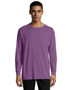 Unisex garment-Dyed Long-Sleeve T-Shirt - BLAcK - S(D0102H7K6ZT)